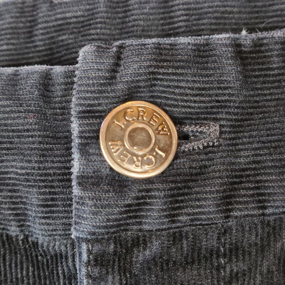 J Crew Favorite Fit Black Corduroy Pants Low Rise Skinny Fit Retro 90s Size 0T - Picture 3 of 15